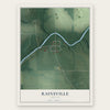 Rainsville, Indiana map print, the full design