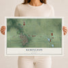Map of Remington, Indiana, 12 x 18 inch unframed archival matte print