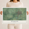 Map of Rensselaer, Indiana, 12 x 18 inch unframed archival matte print