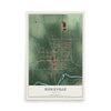Map of Ridgeville, Indiana, 12 x 18 inch unframed archival matte print