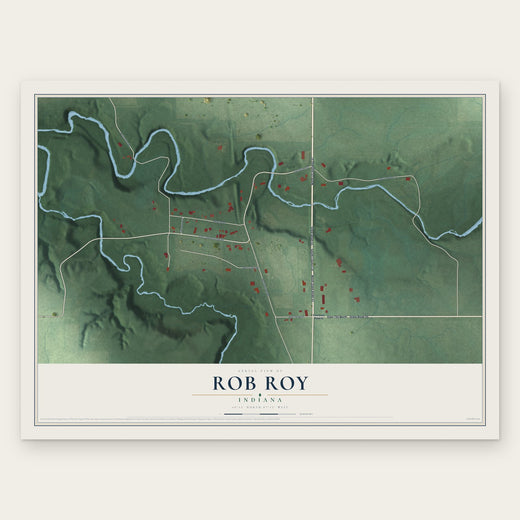Rob Roy, Indiana map print, the full design