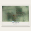 Royerton, Indiana map print, the full design