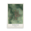 Map of Russiaville, Indiana, 12 x 18 inch unframed archival matte print