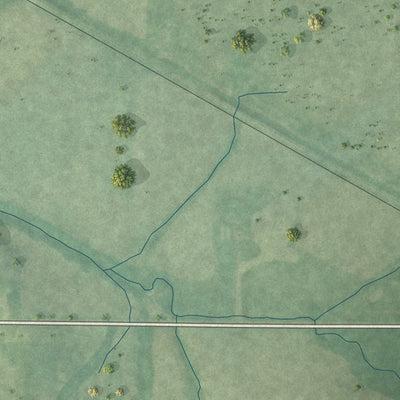 Second close-up of the map of Saltillo, Indiana print showing more streets and buildings