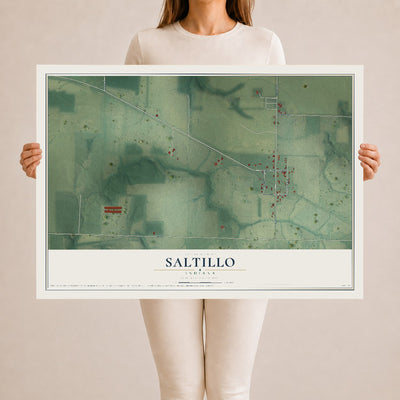 Map of Saltillo, Indiana, 24 x 36 inch unframed archival matte print