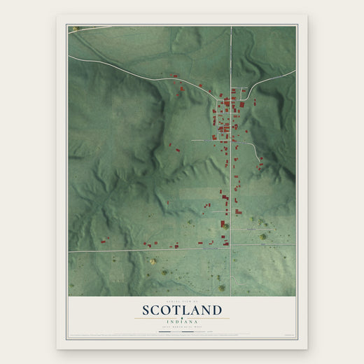 Scotland, Indiana map print, the full design