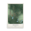 Map of Seelyville, Indiana, 12 x 18 inch unframed archival matte print