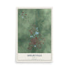 Map of Shelbyville, Indiana, 12 x 18 inch unframed archival matte print