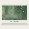 Shepardsville, Indiana map print, the full design