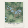Shorewood Forest, Indiana map print, the full design