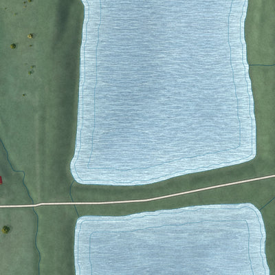 Second close-up of the map of Somerville, Indiana print showing more streets and buildings