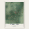 Spartanburg, Indiana map print, the full design