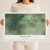 Map of Spiceland, Indiana, 12 x 18 inch unframed archival matte print