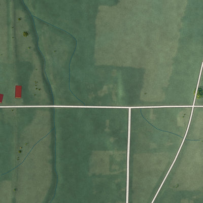 Second close-up of the map of Springport, Indiana print showing more streets and buildings