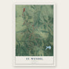 St. Wendel, Indiana map print, the full design