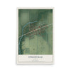 Map of Stilesville, Indiana, 12 x 18 inch unframed archival matte print