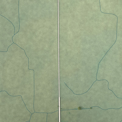 Second close-up of the map of Straughn, Indiana print showing more streets and buildings