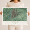 Map of Terre Haute, Indiana, 12 x 18 inch unframed archival matte print