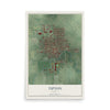 Map of Tipton, Indiana, 12 x 18 inch unframed archival matte print