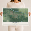 Map of Universal, Indiana, 12 x 18 inch unframed archival matte print