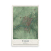 Map of Wabash, Indiana, 12 x 18 inch unframed archival matte print