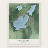 Wall Lake, Indiana map print, the full design
