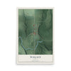 Map of Wallace, Indiana, 12 x 18 inch unframed archival matte print