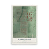 Map of Warren Park, Indiana, 12 x 18 inch unframed archival matte print