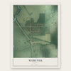 Webster, Indiana map print, the full design