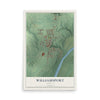 Map of Williamsport, Indiana, 12 x 18 inch unframed archival matte print