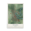Map of Winamac, Indiana, 12 x 18 inch unframed archival matte print