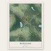 Wolflake, Indiana map print, the full design