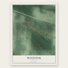 Wooster, Indiana map print, the full design