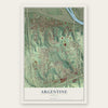 Argentine, Kansas map print, the full design