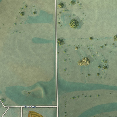 Second close-up of the map of Barnes, Kansas print showing more streets and buildings