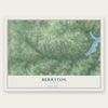 Berryton, Kansas map print, the full design