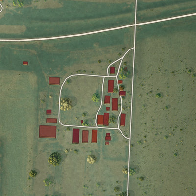 Second close-up of the map of Bird City, Kansas print showing more streets and buildings