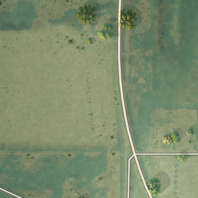 Second close-up of the map of Bogue, Kansas print showing more streets and buildings