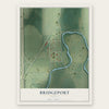 Bridgeport, Kansas map print, the full design