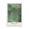 Map of Burlington, Kansas, 12 x 18 inch unframed archival matte print