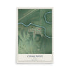 Map of Cedar Point, Kansas, 12 x 18 inch unframed archival matte print