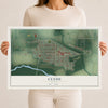 Map of Clyde, Kansas, 12 x 18 inch unframed archival matte print