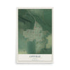 Map of Coyville, Kansas, 12 x 18 inch unframed archival matte print