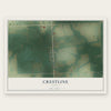 Crestline, Kansas map print, the full design
