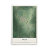 Map of Delia, Kansas, 12 x 18 inch unframed archival matte print