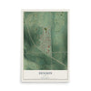 Map of Denison, Kansas, 12 x 18 inch unframed archival matte print