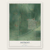 Detroit, Kansas map print, the full design