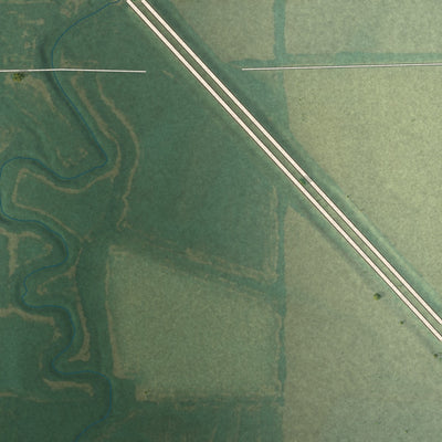 Close-up of the map of Elyria, Kansas print showing street and building detail