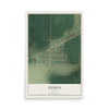 Map of Ensign, Kansas, 12 x 18 inch unframed archival matte print
