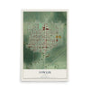 Map of Fowler, Kansas, 12 x 18 inch unframed archival matte print